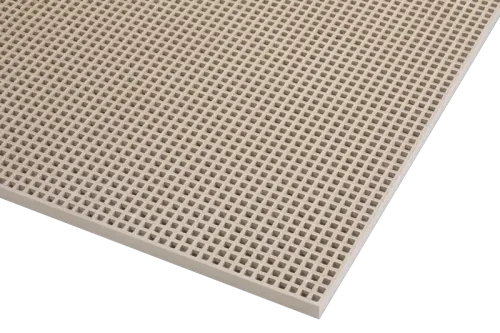 Caillebotis polyester 19x19 beige silicé H25 Ep7