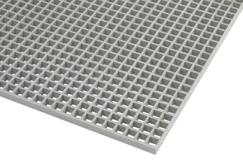 Caillebotis polyester 38x38 gris silicé H30 Ep7
