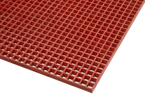 Caillebotis polyester 30x30 orange silicé H30 Ep7