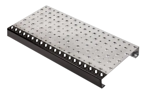 Grille de sécurité PS-PMR galva avec nez de marche peint en noir