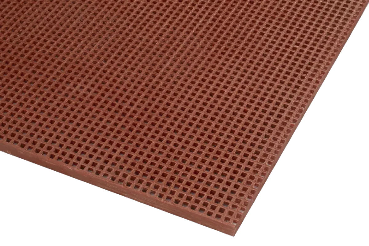 Caillebotis polyester 19x19 orange silicé H30 Ep7