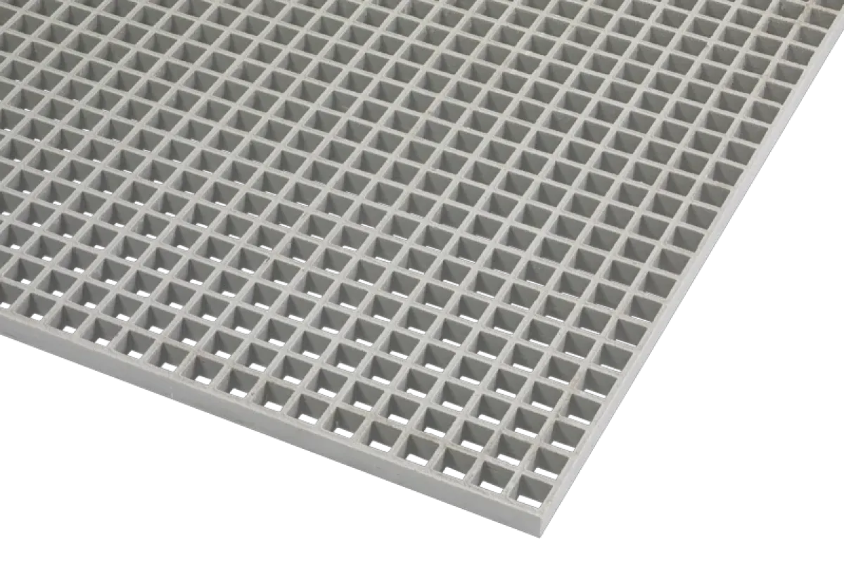 Caillebotis polyester 26x26 gris silicé H30 Ep7