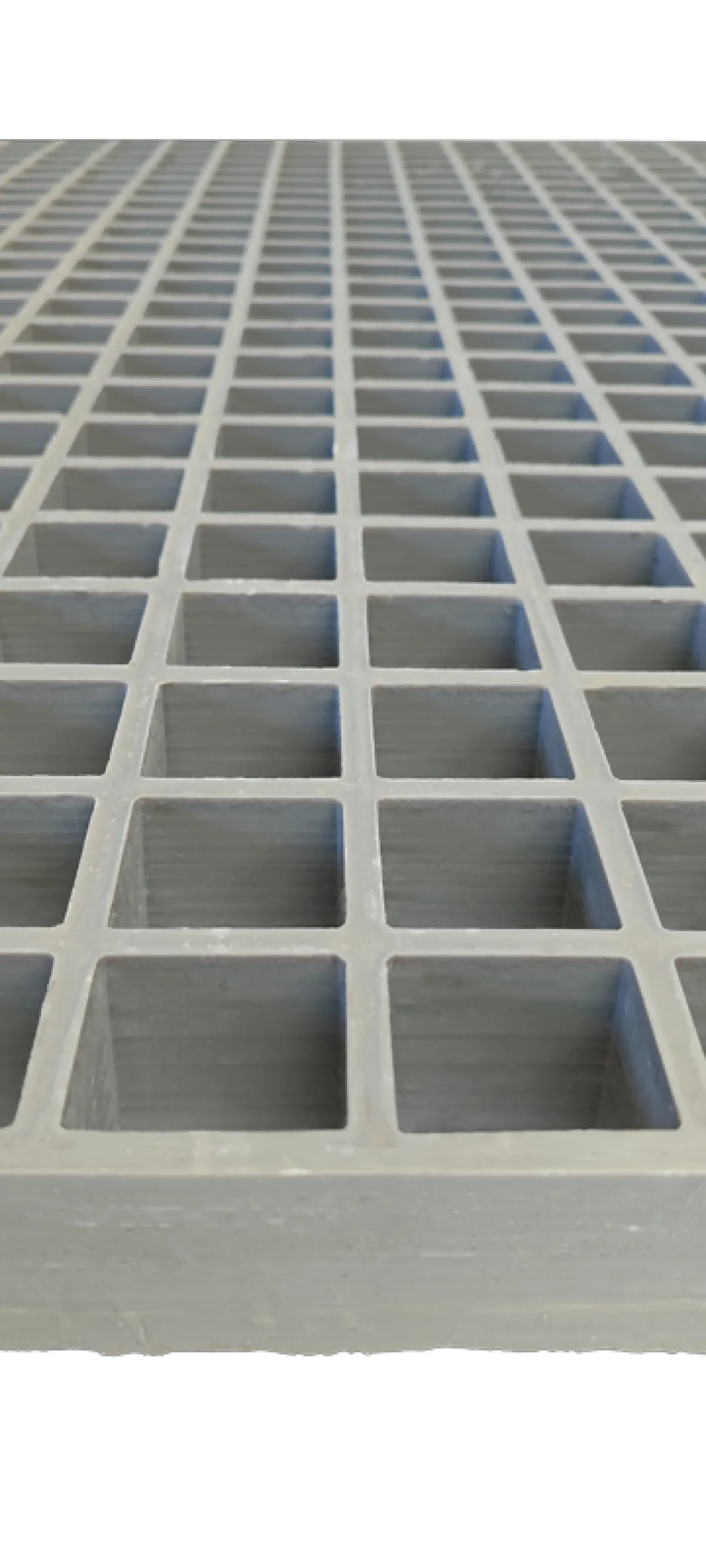 Caillebotis polyester 50x50 gris concave H50 Ep7 - zoom 1