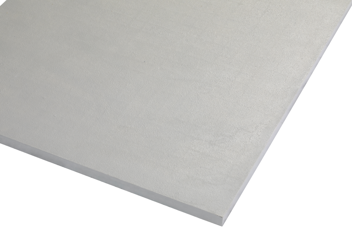 Caillebotis polyester avec surface pleine gris silicée