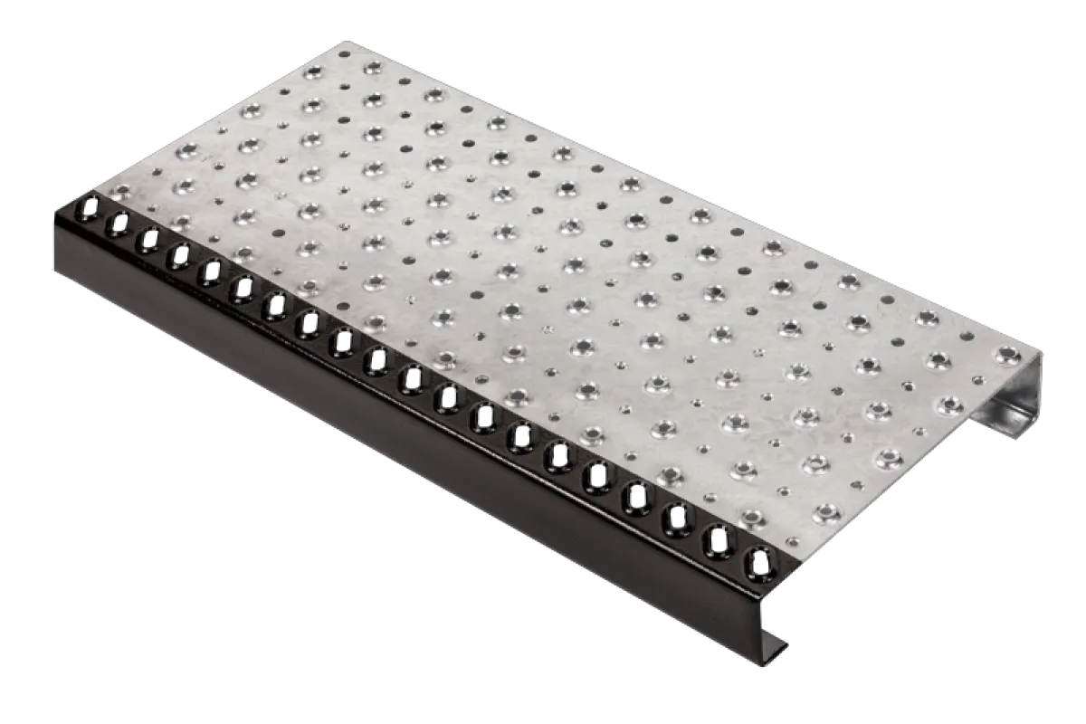 Grille de sécurité PS-PMR galva avec nez de marche peint en noir