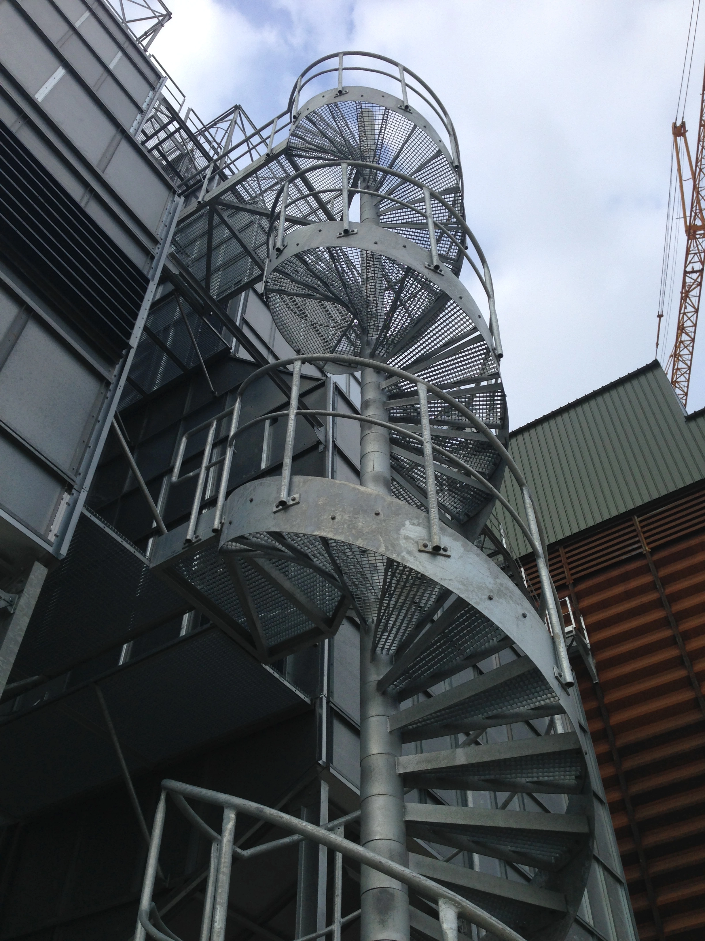 JK Technic spiral staircase made to measure for this industrial building