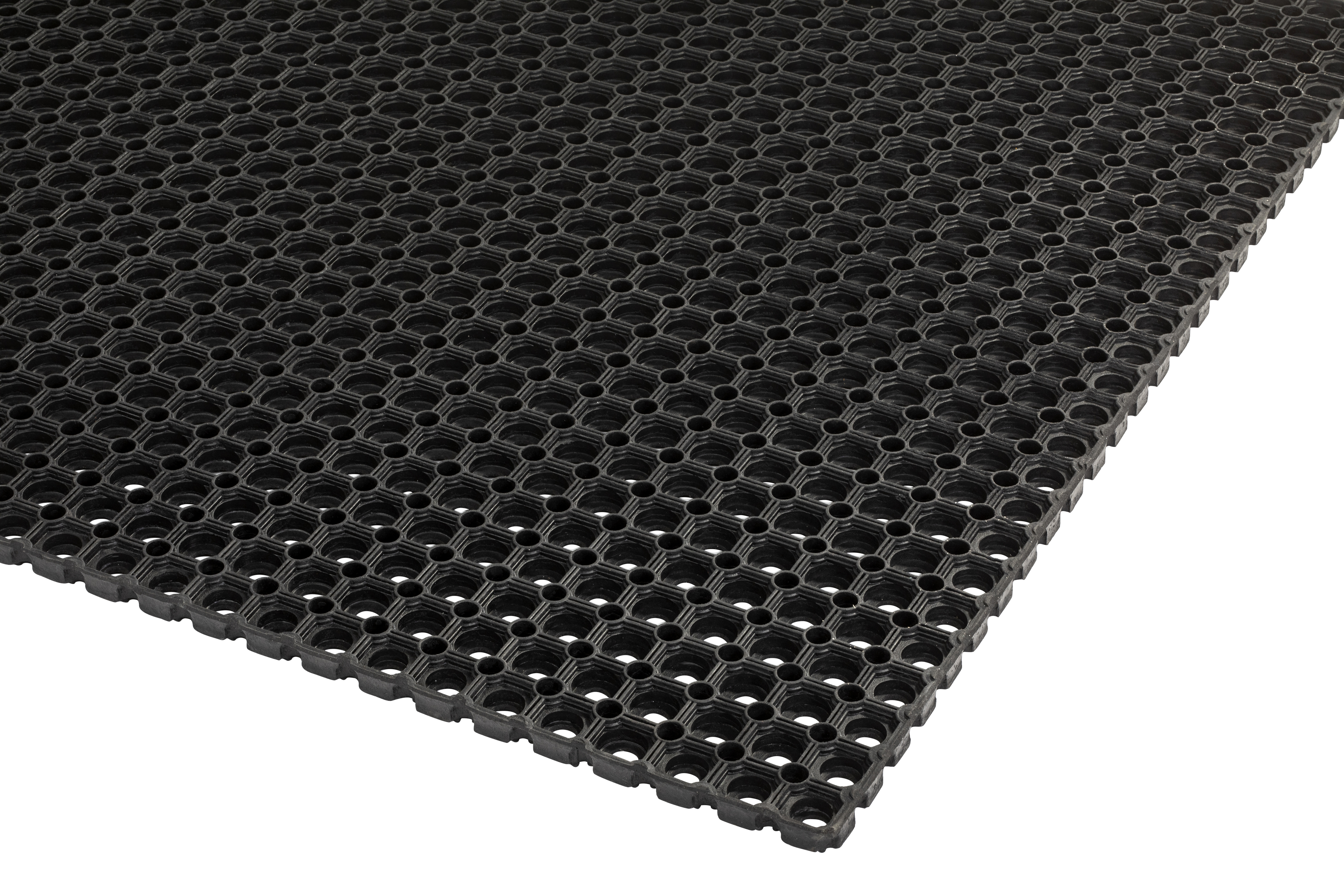 Caillebotis en caoutchouc, antidérapant, amortissant et drainant