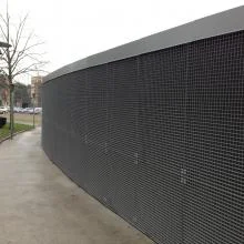reference project: powder-coated grating facade cladding