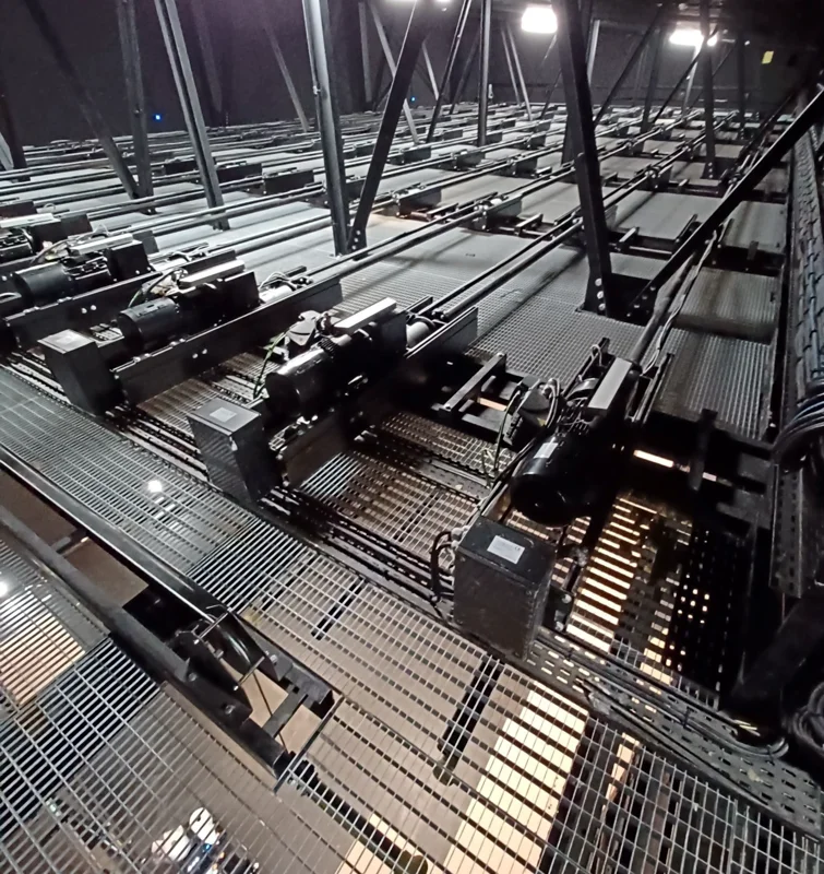 Robust grating allows technicians to move safely during equipment maintenance