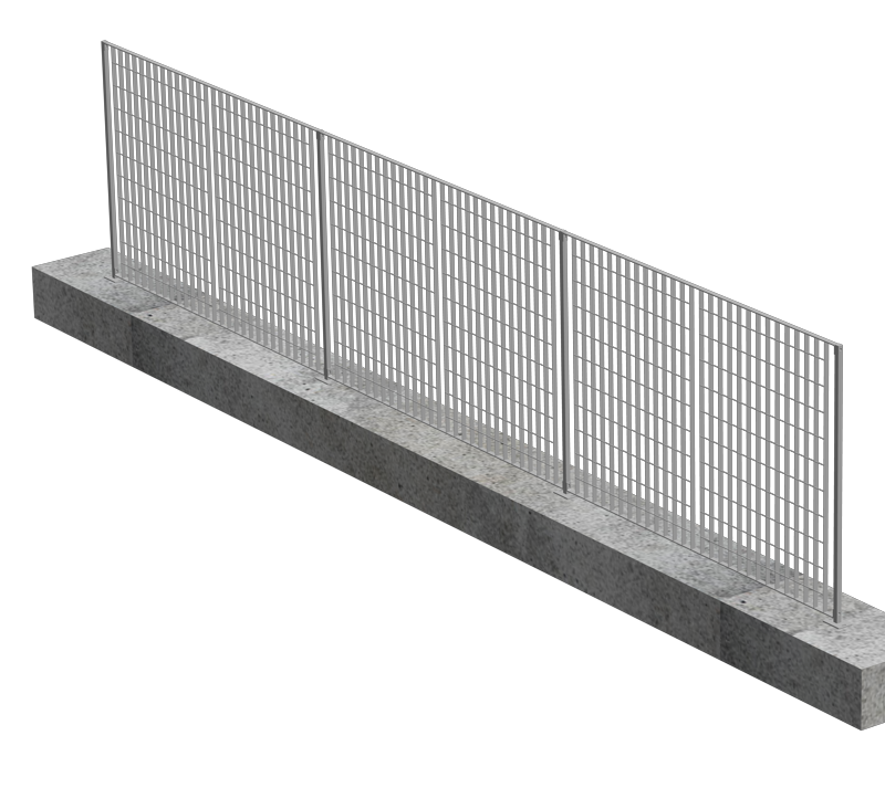Galvanized steel grating for fencing