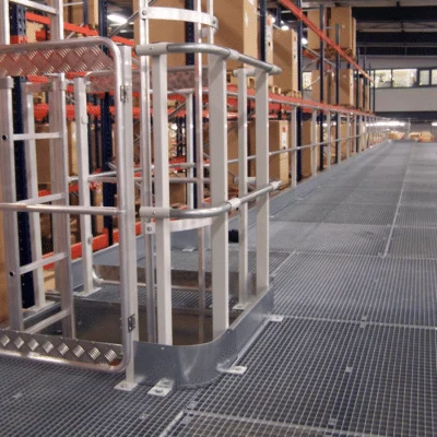 project reference industrial floor in galvanized grating