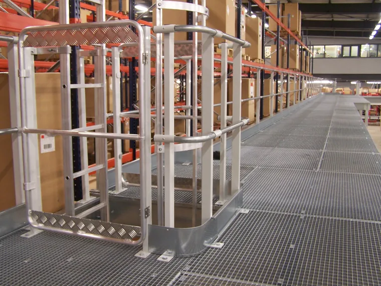 metal grating for creating technical walkways