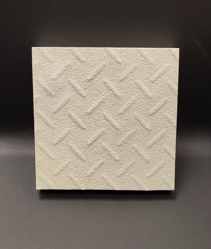 Polyester gritted chequer plate grating