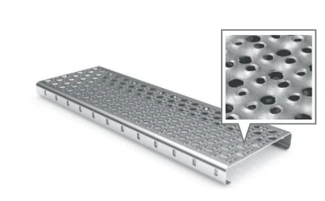 profile grating with indent for stock programme ps perf