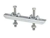 attache de fixation double galvanisée avec cavalier