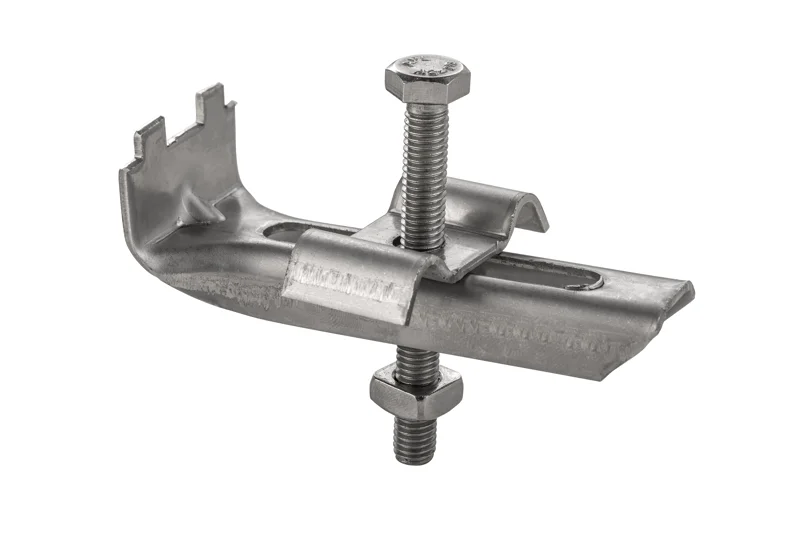 attache de fixation complète inox avec cavalier pour inox 30x30