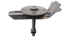 attache de fixation complète inox avec rondelle pour polyester 19x19 vue de profil