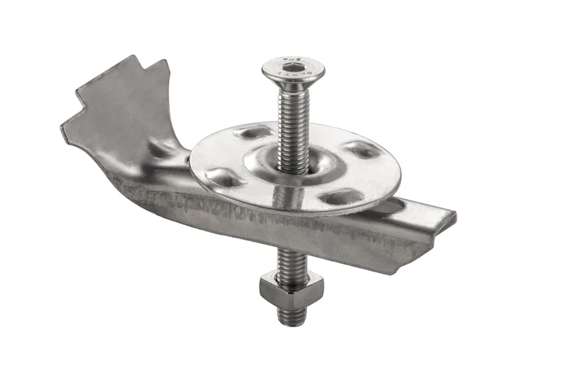 attache de fixation complète inox avec rondelle pour polyester 19x19