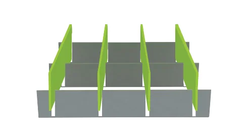 schéma assemblage caillebotis mi fer étape 1