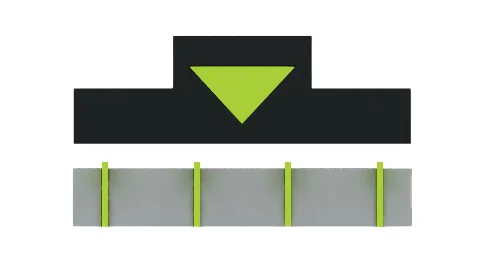 schéma assemblage caillebotis mi fer étape 2