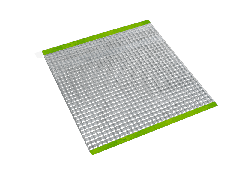 schéma d'un caillebotis mi fer avec cornière