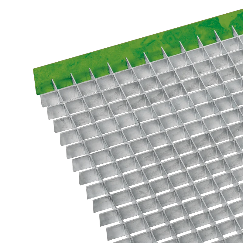 schéma d'un caillebotis mi fer avec finition garde pied