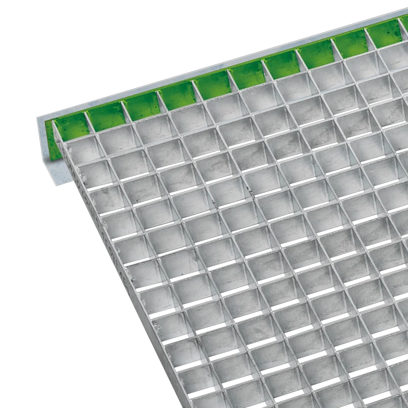 schéma d'un caillebotis mi fer avec finition réhausse