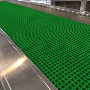 réalisation d'une ligne de production en caillebotis polyester vert