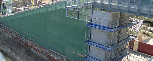 visuel titre réalisation caillebotis polyester milieu architectural