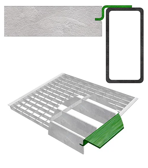 schéma d'un caillebotis pour rayonnage modèle z