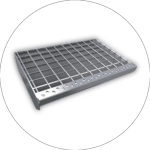 illustration pour escaliers hélicoïdaux caractéristiques marches en caillebotis électroforgé