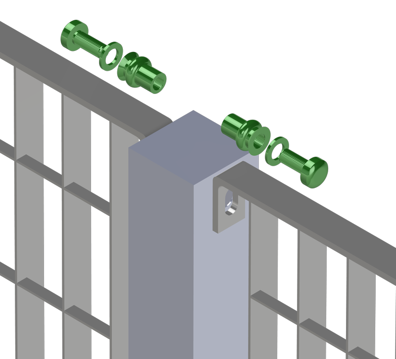 Principe de fixation : vue éclatée