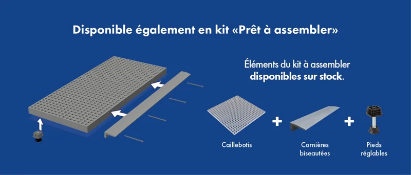 Kit pour seuil de porte à assembler